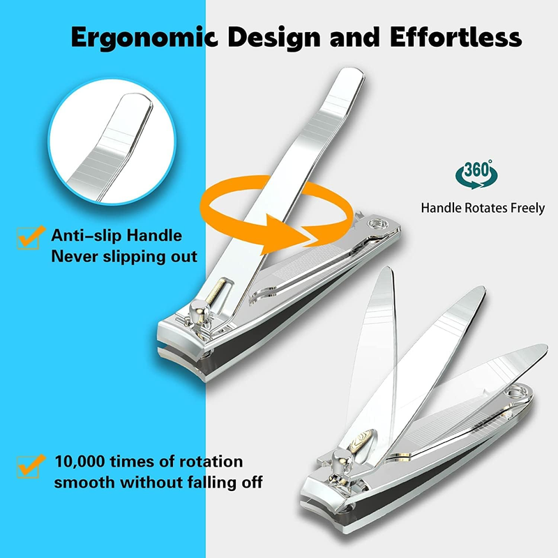 Nail Clipper Set,Premium Stainless Steel Fingernail and Toenail Clipper Cutters,