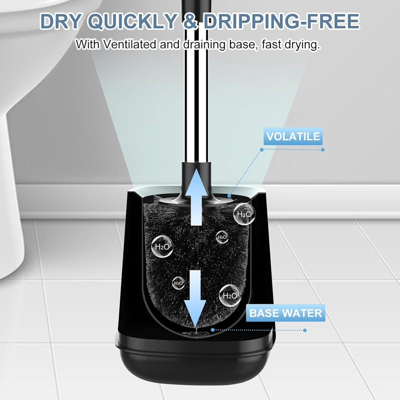 Toilet Bowl Brush and Holder Automatic Toilet Brushes for Bathroom with Holder V
