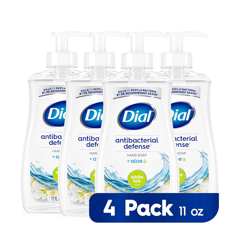 Antibacterial Liquid Hand Soap, White Tea, 11 Fl Oz (Pack of 4)