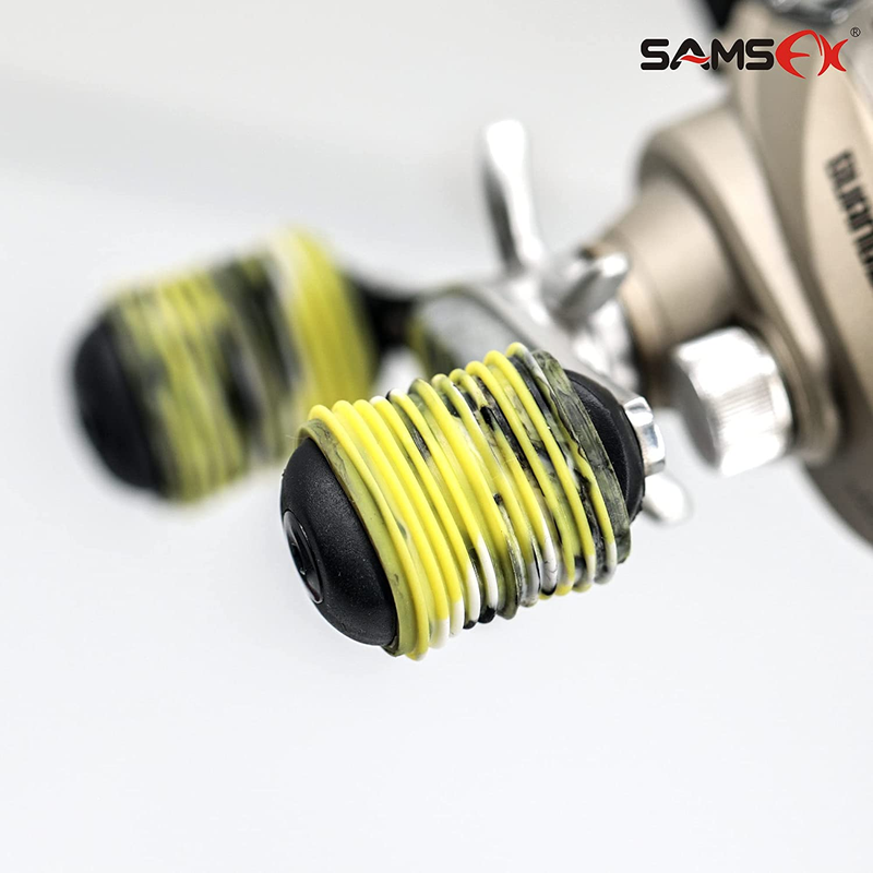 Rubber Fishing Reel Handle Grip Sleeve, Non-Slip Baitcaster Knob Covers