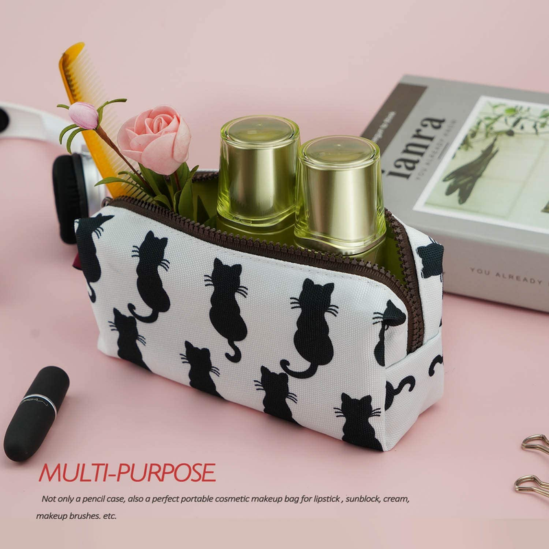 Cute Black Cat Pencil Case Pouch Teacher Gift Gadget Bag Make up Case Cosmetic B