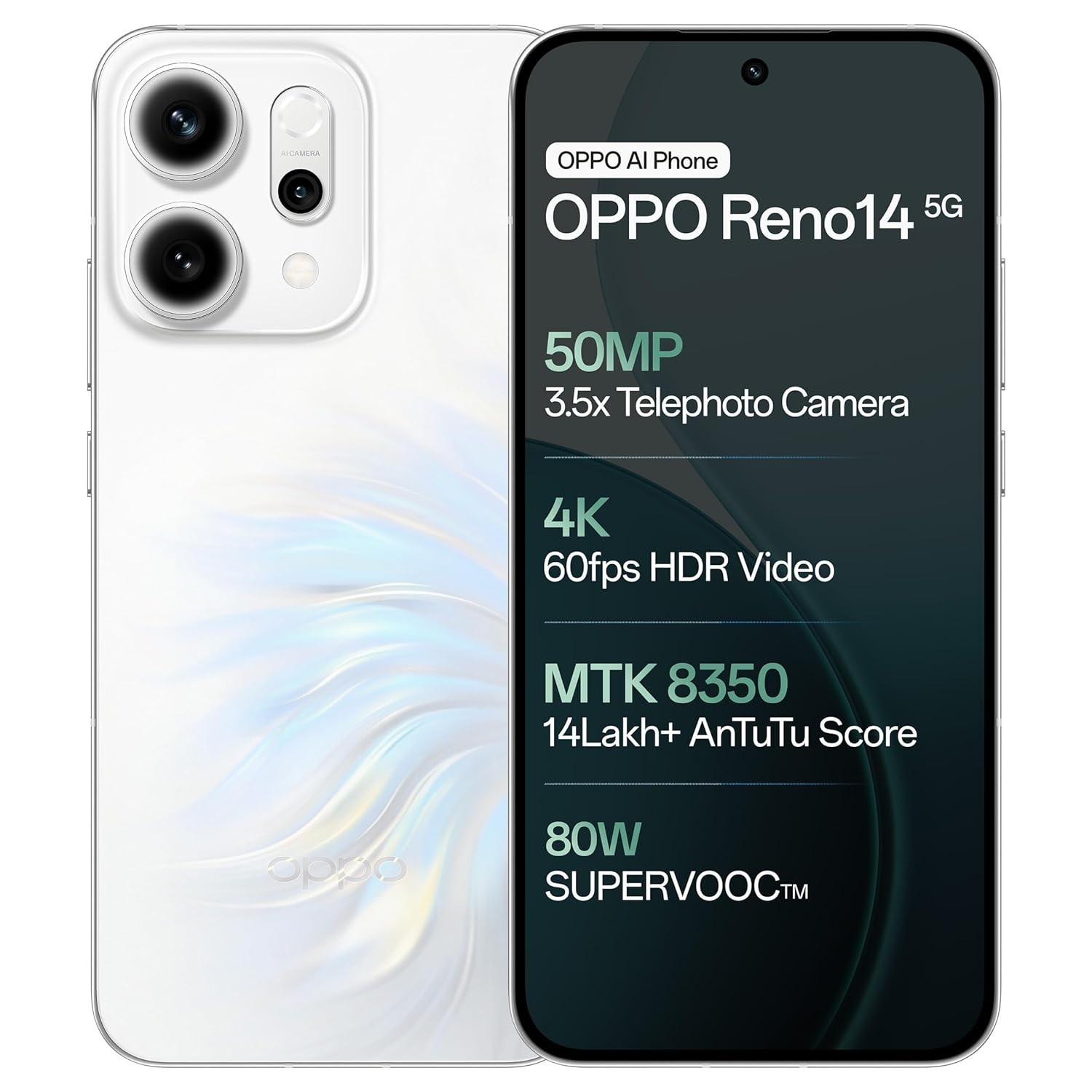 新品未使用OPPO Reno14 5G本体12GB/256GB オパールホワイト OPPO Reno14 5G (12GB + 256GB) Opal White Smartphone | Mobile