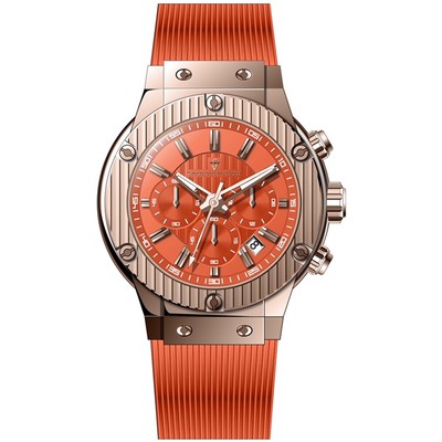 Pre-owned Christian Van Sant Men's Monarchy Orange Dial Watch - Cv8149