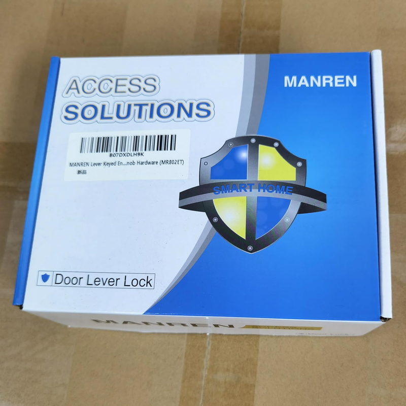 1 Pack of  Lever Keyed Entry Door Lever Handle Lock, Universal Door Knob Hardwar