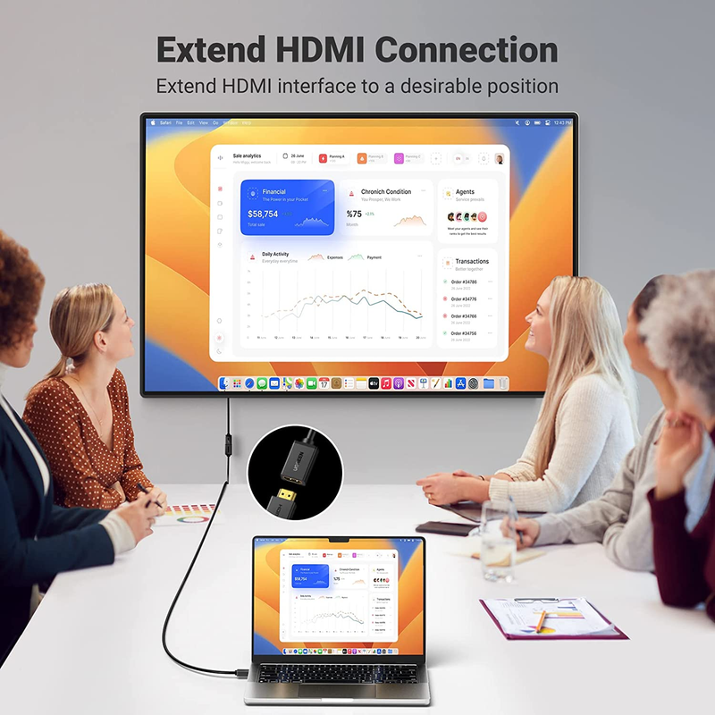 HDMI Extension Cable 3ft, Male to Female Cord Supports 4K 60Hz 3D HDR for Oculus