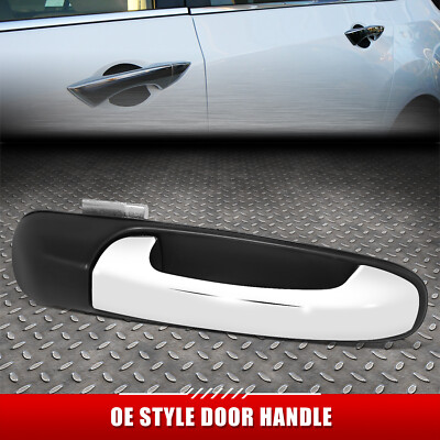 ДЛЯ 07-09 CHRYSLER ASPEN ЧЕРНАЯ/ ХРОМИРОВАННАЯ ГЛАДКАЯ РУЧКА ТЯГИ ПЕРЕДНЕЙ ПРАВОЙ БОКОВОЙ ДВЕРИ