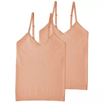 MEMBER'S MARK Ladies 2 Pack Seamless Shelf Cami In Cork, XL