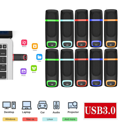 USB 3.0 Flash Drive 5/10Pack 32GB Memory Stick High Speed Thumb Drive