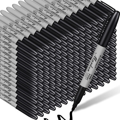 Permanent Markers Bulk Black Permanent Marker Set Fine Point Marker Pens Work on