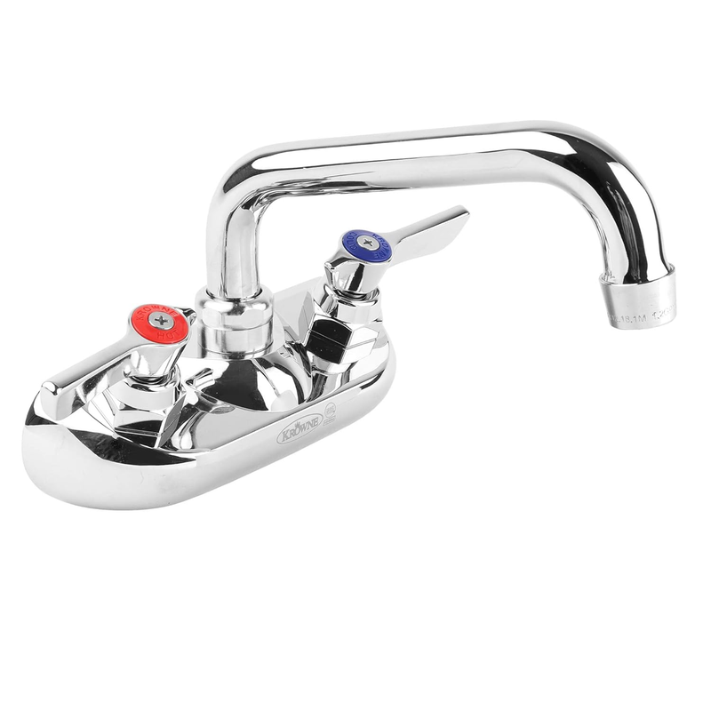 Wall Mount Kitchen Faucet - Utility Sink 4&rdquo; Center Mount, 6" Swing Spout, &frac12;&rdquo; NPT