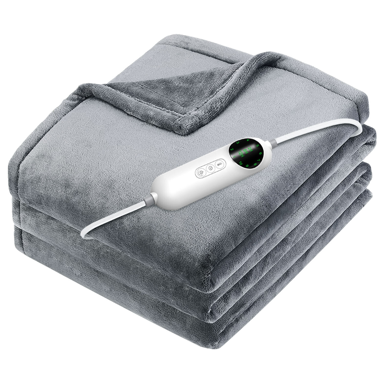 Heated Throw Blanket Electric Blanket Queen Plush Throw with Timer Washable