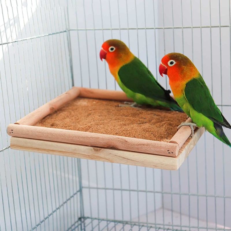 Natural Wooden Parrot Bird Perch Stand, Natural Wooden Bird Cage Stand Pole Acce