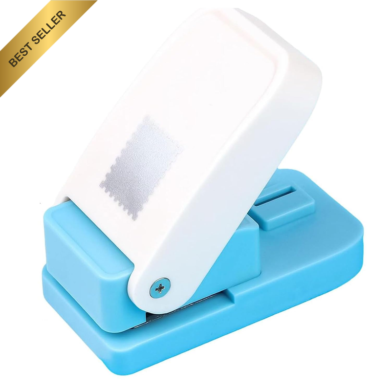Stamp Punch for Paper Crafts, Postage Stamp Shape Cutter with Lever for Scrapboo