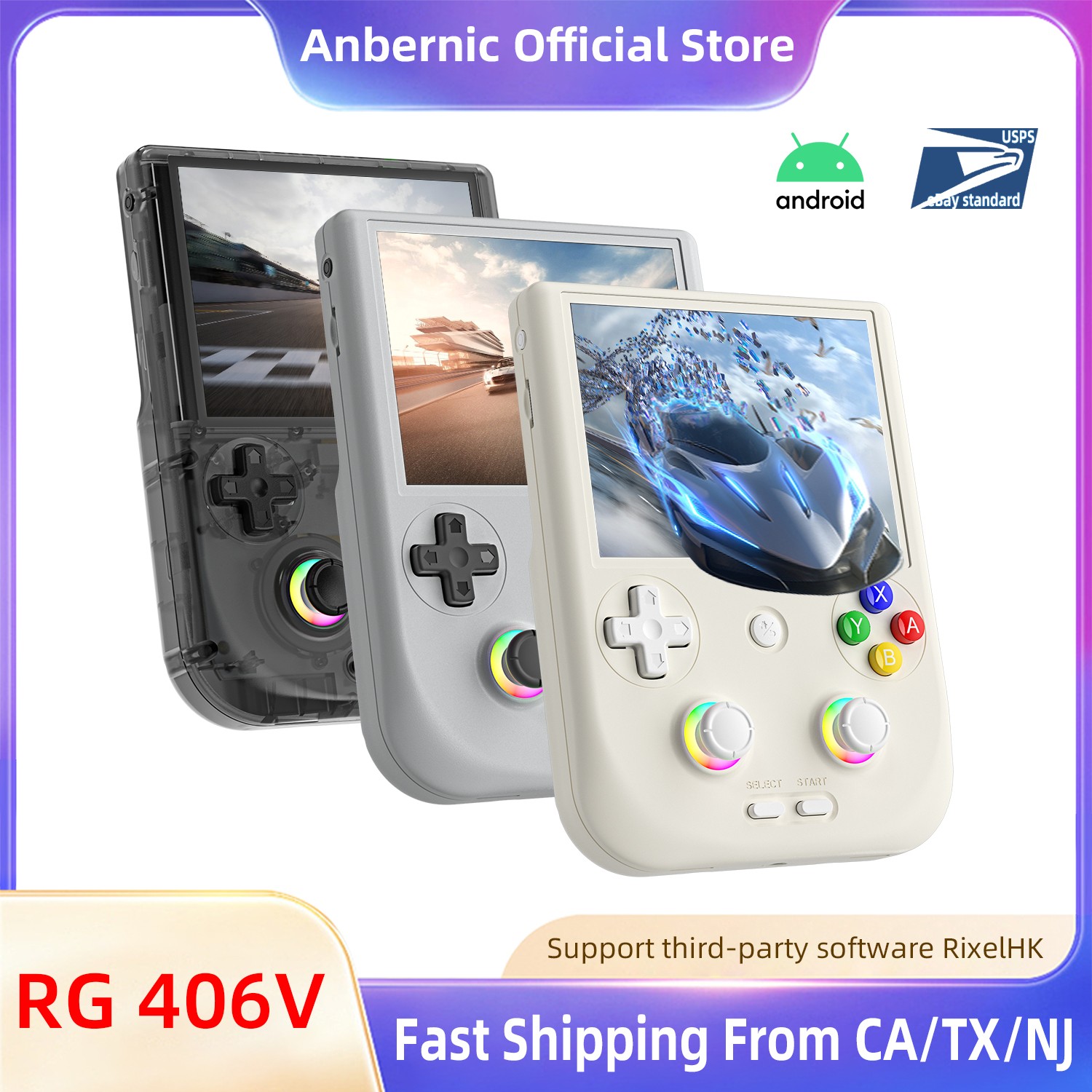 ANBERNIC RG406V Retro Handheld Game Console Android 13 WIFI