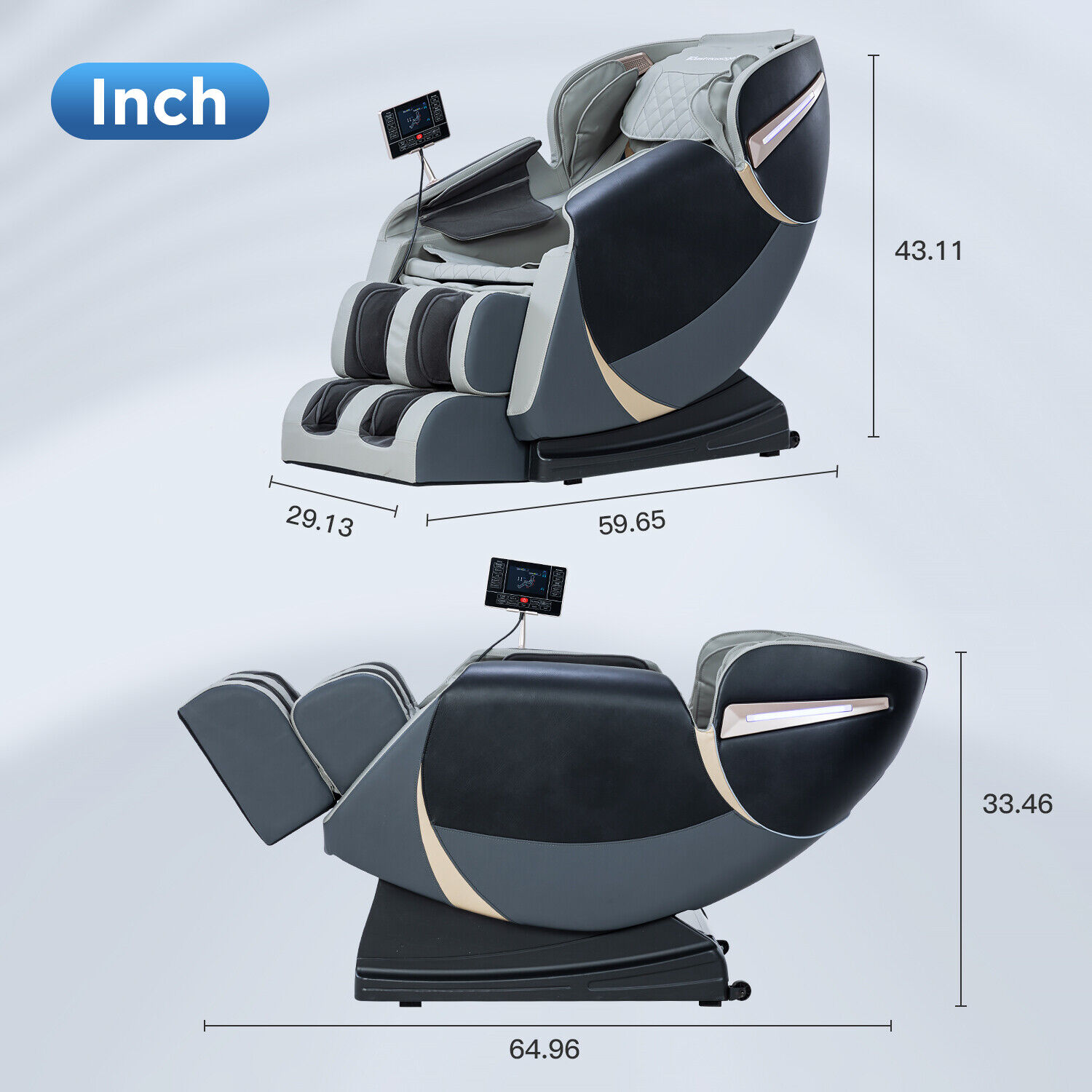 4D Massage Chair,Full Body Zero Gravity Chair with Smart Large Screen