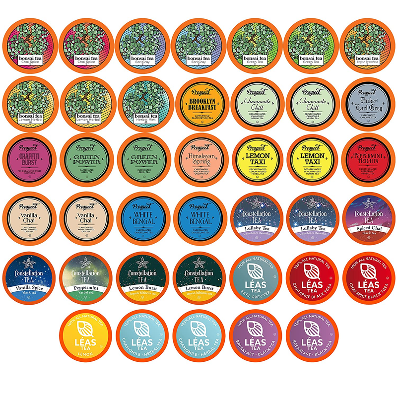Variety Pack For Keurig K-cup Brewers, 40 Count Caffinated And Decaf Black T