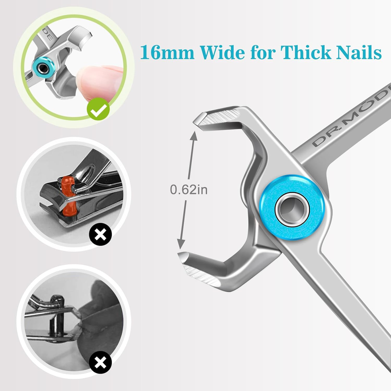 Nail Clippers for Men Thick Nails - Heavy Duty Large Toenail Clippers for Thick