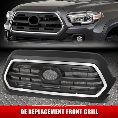 Для 16-17 Toyota Tacoma SR5 в стиле OE Хромированная передняя решетка Mldg с эмблемой