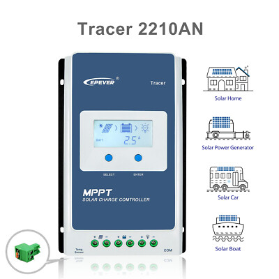 EPEVER 20A MPPT Solar Charge Controller 12V 24V Auto Max PV 100V Tracer2210AN