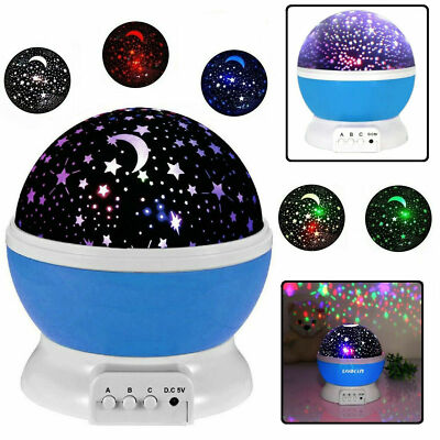 LED USB Star Light Kids Night Light Rotating Starry Projector Cosmos Lamp Gift