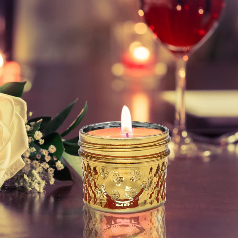 Candle Holder Set of 40,Glass Gold Votive Candle Holders Bulk Set for Table Cent
