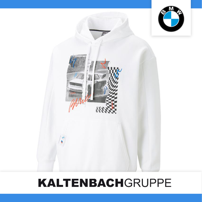 Original BMW M Motorsport Grafik Hoodie weiß Herren NEU 2023 