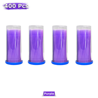 400 Microbrush Micro Brush Applicator Tips for Makeup Eyelash Dental Super Fine