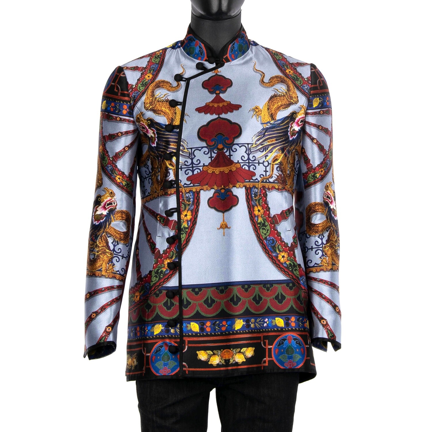 ジャケット DOLCE & GABBANA GIACCA TURLINGTON IN PIZZO CORDONETTO Double-breasted cordonetto lace jacket in Beige for Men