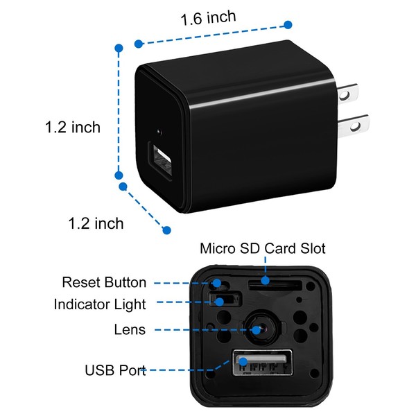 Mini Spy Hidden WIFI Camera Home Security Nanny Cam 1080P Motion Detection Audio - Image 5