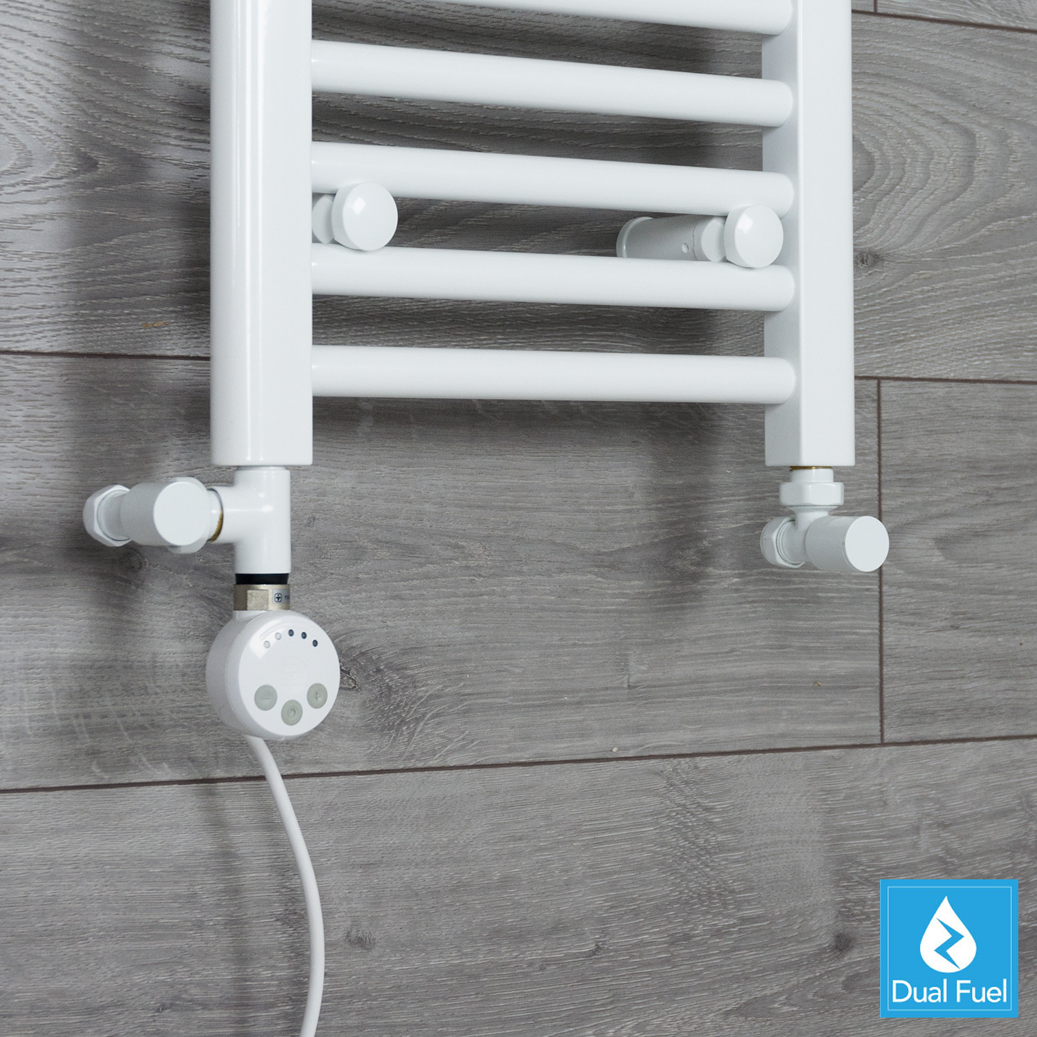 White MEG Thermostatic Element Dual Fuel Kit for Heated Towel Rail