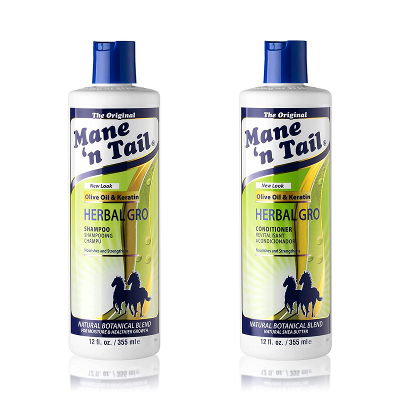 Mane 'N Tail: Herbal Gro Shampoo + Conditioner (12 Oz Each), Olive Oil Complex T