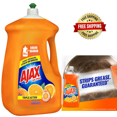 Ajax Ultra Triple Action Liquid Dish Soap, Orange - 90 fluid ounce Best price