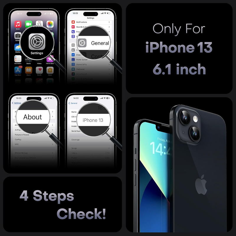 Magnetic for iPhone 13 Case, Upgraded Full Camera Protection, Fit for MagSafe, R