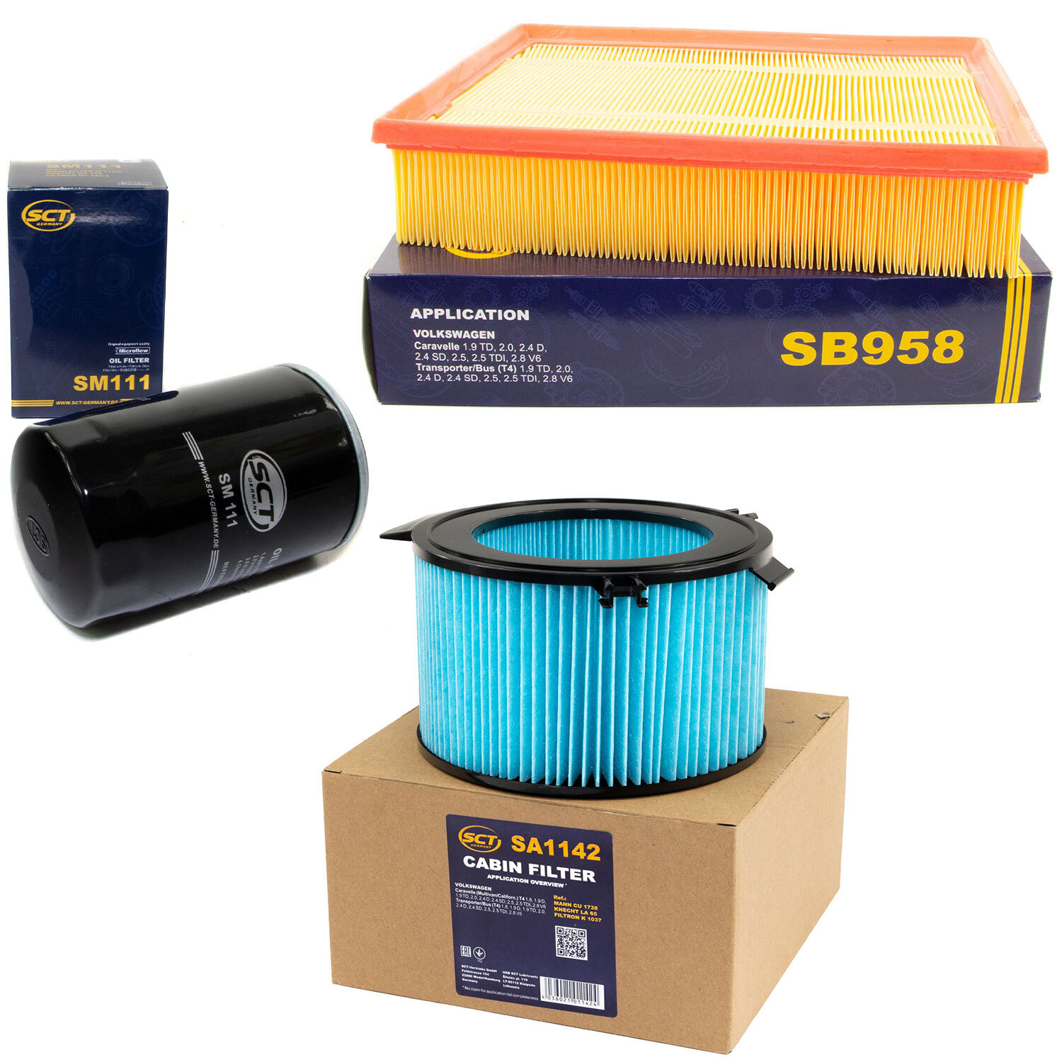 Inspektionspaket Filterset SCT für VW Transporter IV Bus Kasten 1.9 TD 2.0 70XB