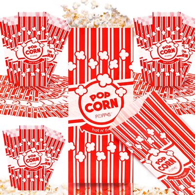Poppy's Paper Popcorn Bags - 1oz and 2oz Concession-Grade Bags, Popcorn Machine