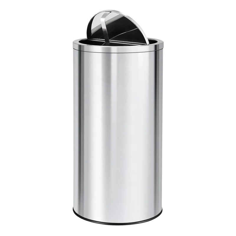 18.5 Gallon Stainless Steel Swing Top Trash Can with Removable