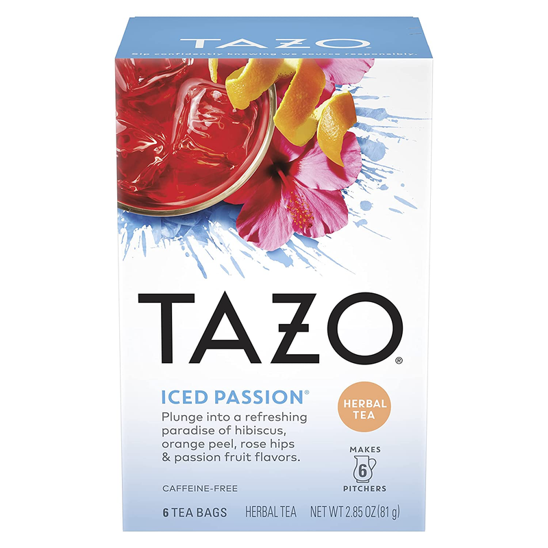 Bags, Herbal Tea Iced Tea Bags, Iced Passion, Caffeine-free,
