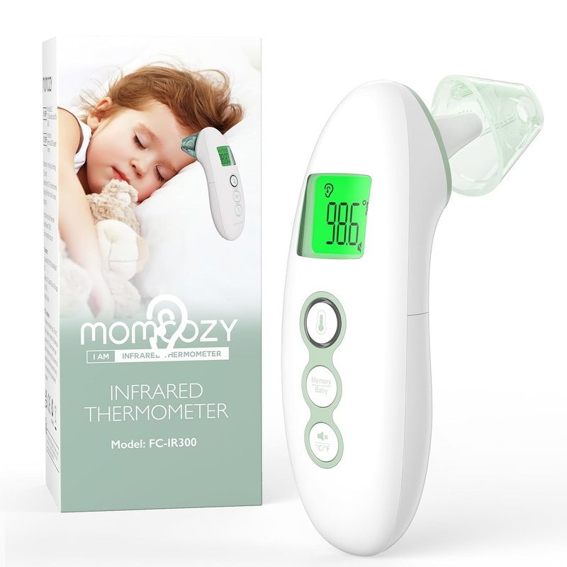 Non-Contact Forehead and Ear Thermometer, Digital Infrared Thermometer for Adult