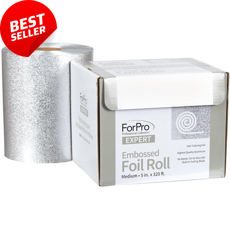 320 Ft Embossed Aluminum Foil Roll for Hair Color & Highlighting, Silver