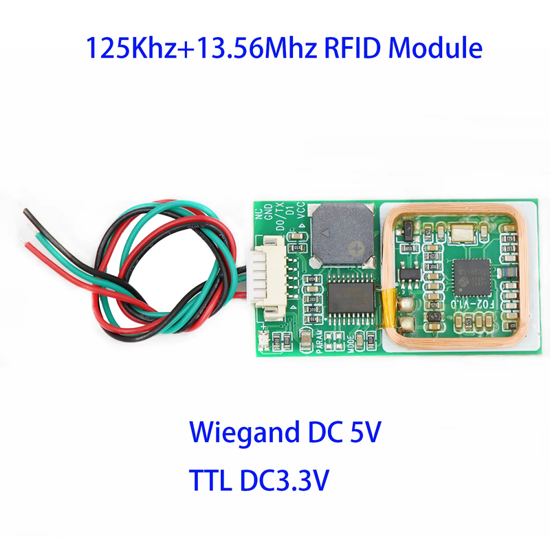 NFC RFID Module S50 13.56Mhz+125Khz Wiegand or UART TTL Output Access Control S