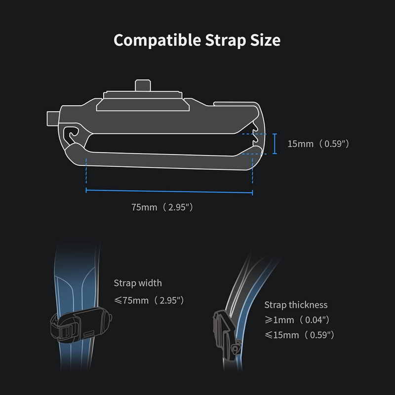 Beetle Camera Clip with Plate Camera Quick Release System for Sony, Nikon, Fuji,