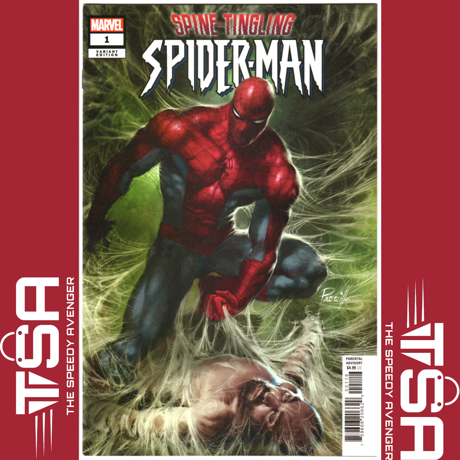 SPINE-TINGLING SPIDER-MAN #1 Lucio Parrillo 1:25 Incentive Ratio Variant 2023
