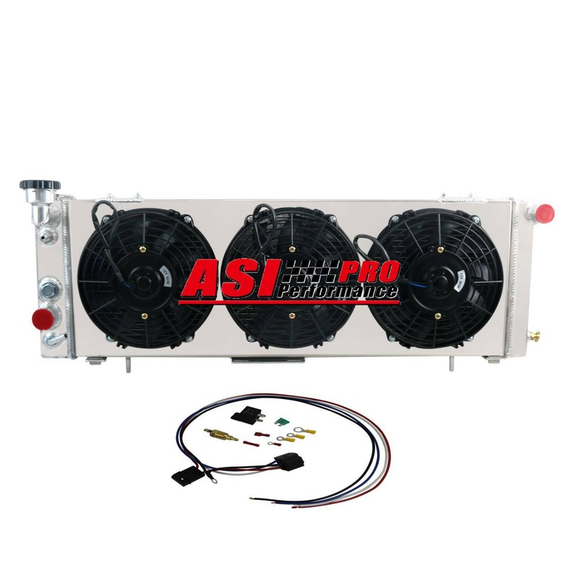 4ROW Radiator+Shroud Fan+Relay For 19912001 Jeep Cherokee