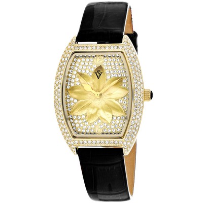 Pre-owned Christian Van Sant Women's Lotus Gold Dial Watch - Cv4855