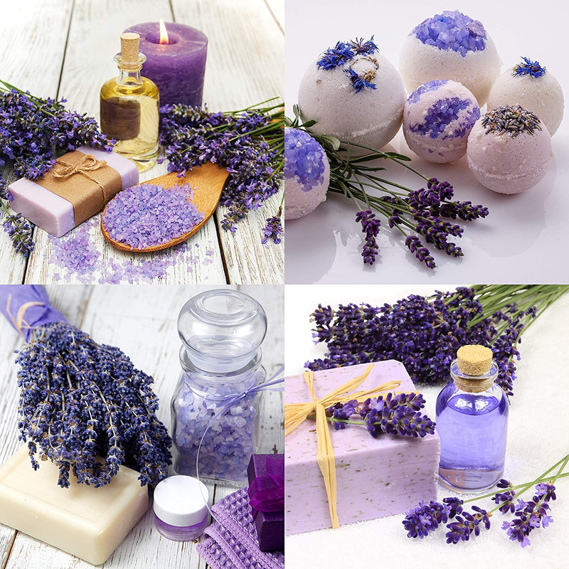 8 Cups Lavender in Large Glass Bottle, Highland Dried Lavender Flower Buds, LV-H
