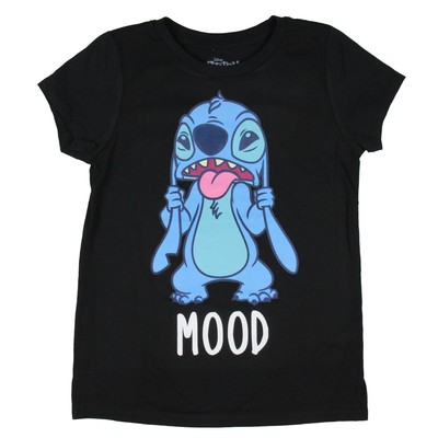 Disney Lilo and Stitch Girl's Stitch Sad Face Mood Graphic T-Shirt Kids