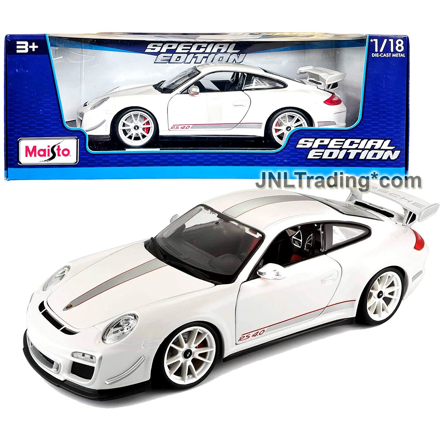Maisto Special Edition 1:18 Scale Die Cast White Coupe