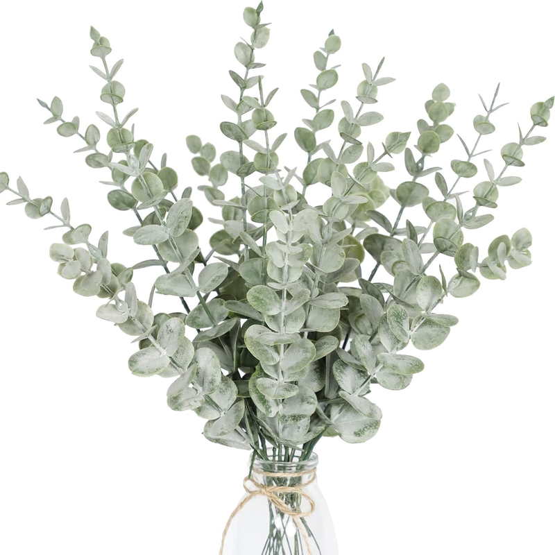 10Pcs Eucalyptus Stems Artificial Eucalyptus Leaves Stems Artificial Fake Flower