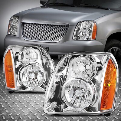 Для 07-14 GMC Yukon XL 1500 2500 без фар в стиле Denali OE, Хромированная пара