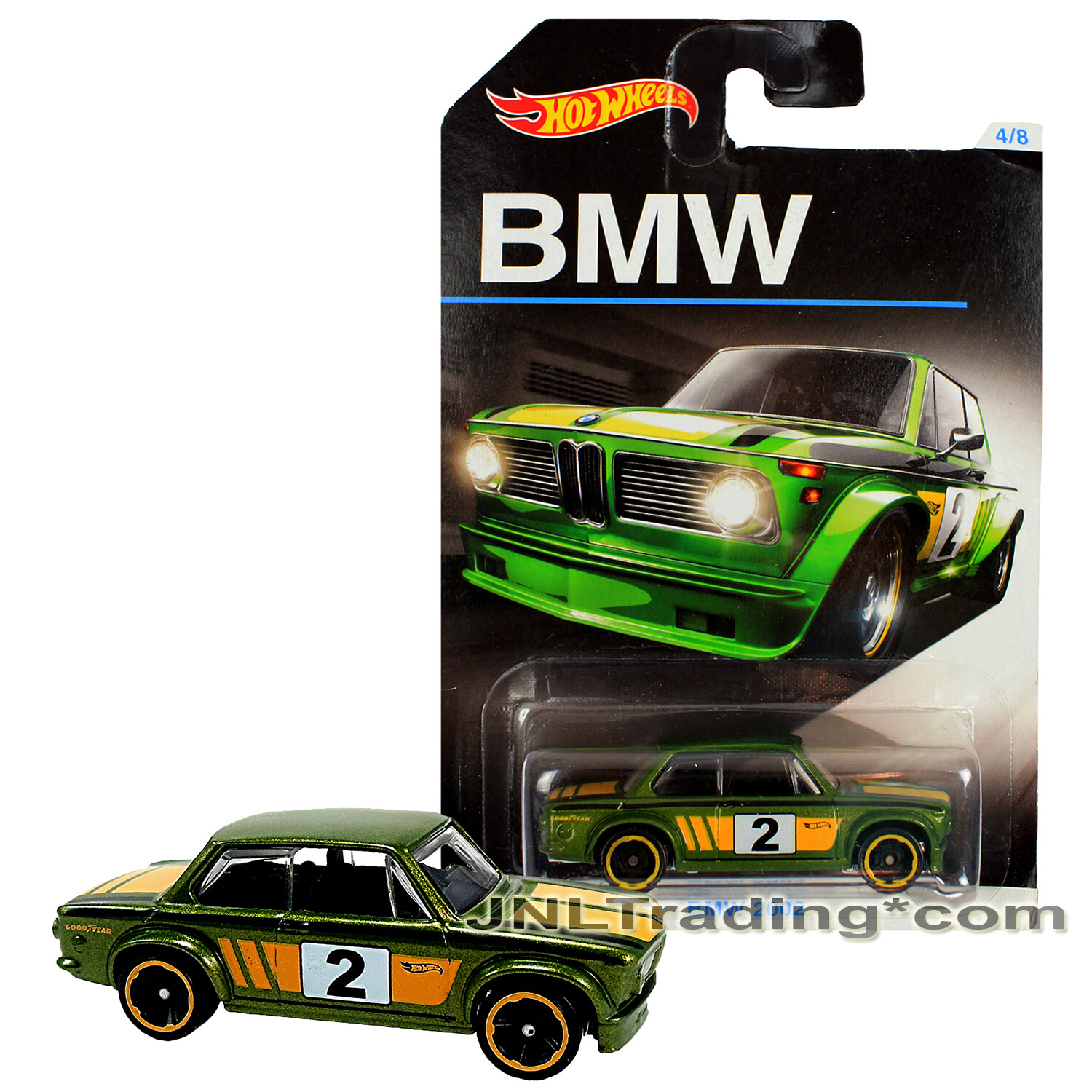 Yr 2015 Hot Wheels BMW Series 1:64 Die Cast Car 4/8 Green